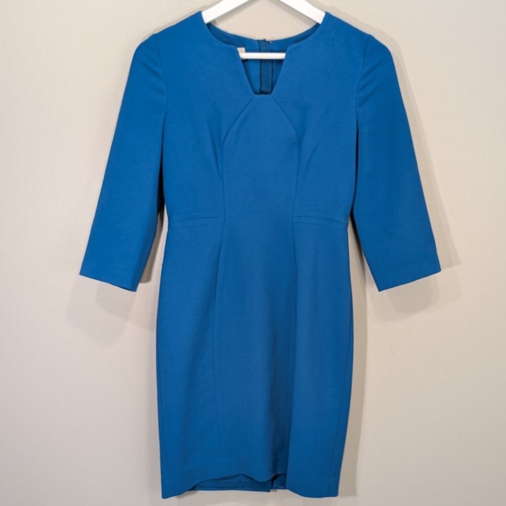 HOBBS London Clementine Dress Cerulean Blue Classic Timeless Feminine Bold Sz 2